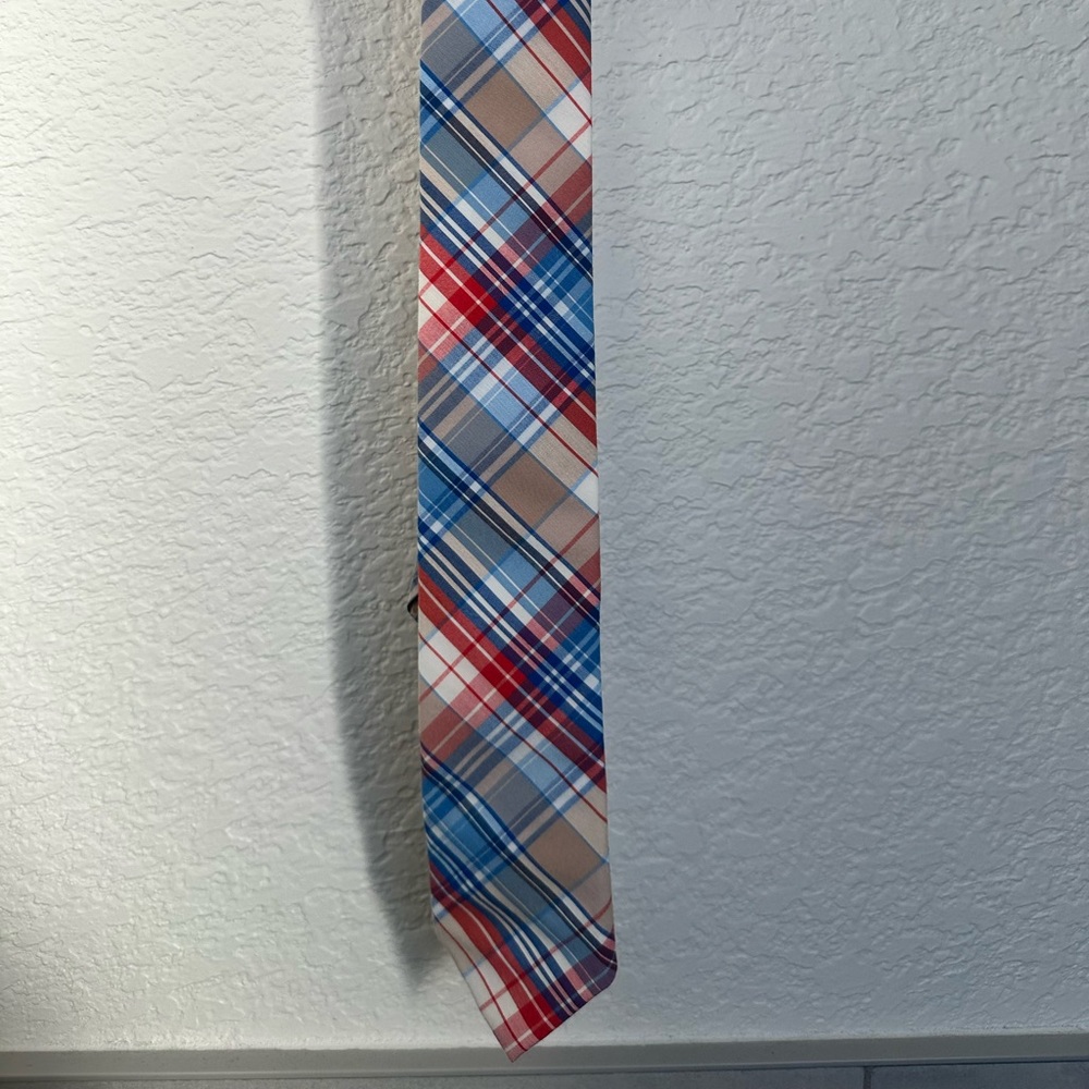 EGARA Skinny Plaid Neck Tie